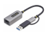 StarTech.com USB-C to Ethernet Adapter w/USB-A Adapter, Realtek RTL8153B - Oikea kulma