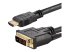 StarTech.com 6ft (1.8m) HDMI to DVI Cable, DVI-D to HDMI Display Cable (1920x1200p), Black, 19 Pin HDMI Male to DVI-D Male Cable Adapter, Digital Monitor Cable, M/M, Single Link - Lähikuva