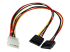 StarTech.com 12in LP4 to 2x SATA Power Y Cable Adapter - Oikea kulma