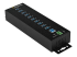 StarTech.com 10 Port USB Hub with Power Adapter, Surge Protection, Metal Industrial USB 3.0 Data Transfer Hub, Din Rail, Wall or Desk Mountable, High Speed USB 3.1/ USB 3.2 Gen 1 5Gbps Hub - Ylä