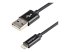 StarTech.com 2m (6ft) Long Black Apple® 8-pin Lightning Connector to USB Cable for iPhone / iPod / iPad - Oikea kulma