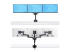 StarTech.com Triple Monitor Desk Mount For Up To Three 27in Screens, VESA 75x75/100x100, Tool-Less Arm Adjustments, C-Clamp/Grommet Mount, Spring-Assisted Arms - Multi-angle