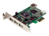 StarTech.com 4 Port PCI Express Low Profile High Speed USB Card - Vasen kulma