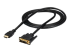 StarTech.com 6ft (1.8m) HDMI to DVI Cable, DVI-D to HDMI Display Cable (1920x1200p), Black, 19 Pin HDMI Male to DVI-D Male Cable Adapter, Digital Monitor Cable, M/M, Single Link - Oikea kulma