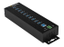 StarTech.com 10 Port USB Hub with Power Adapter, Surge Protection, Metal Industrial USB 3.0 Data Transfer Hub, Din Rail, Wall or Desk Mountable, High Speed USB 3.1/ USB 3.2 Gen 1 5Gbps Hub - Takaisin